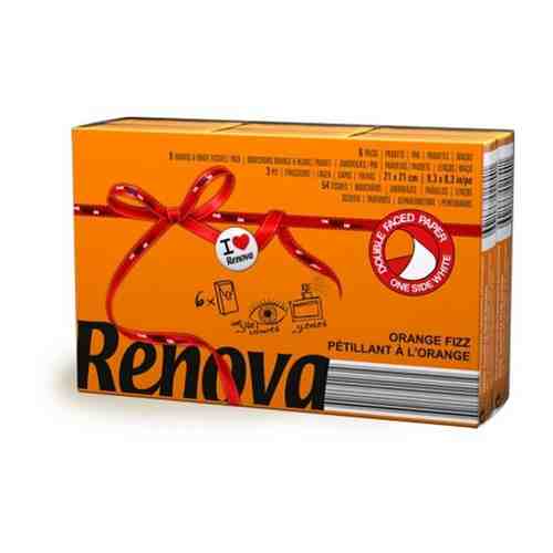 Платочки бумажные RENOVA Red Label O.Fizz Orange, 6 пачек по 10 листов