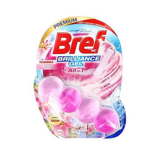 Подвеска для унитаза BREF BRILLIANCE GEL Свежесть Дождя 42 г арт. 209585