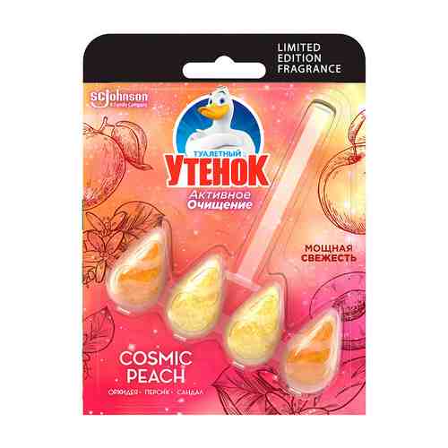 Подвеска для унитаза ТУАЛЕТНЫЙ УТЕНОК Cosmic Peach арт. 212884