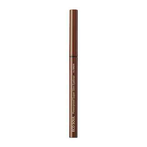 Подводка для глаз тонкая THE SAEM EYE Eco Soul Powerproof Super Slim Eyeliner BR05 C 0,1g.