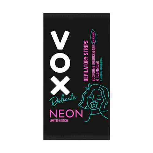 Полоски восковые для тела VOX NEON COLLECTION для деликатных зон 12 шт+ 2 салфетки арт. 176770