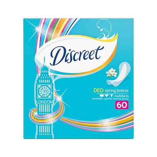 Прокладки ежедневные DISCREET DEO Spring breeze 60 шт арт. 41010