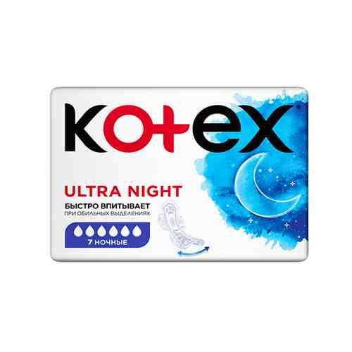 Прокладки ультратонкие KOTEX ULTRA Ночные 7 шт арт. 32791