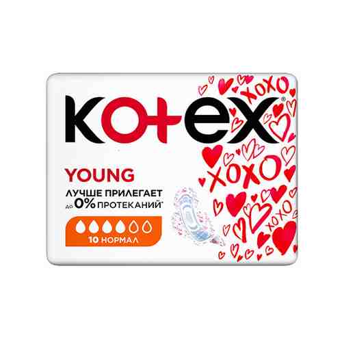 Прокладки ультратонкие KOTEX YOUNG Нормал 10 шт арт. 33170