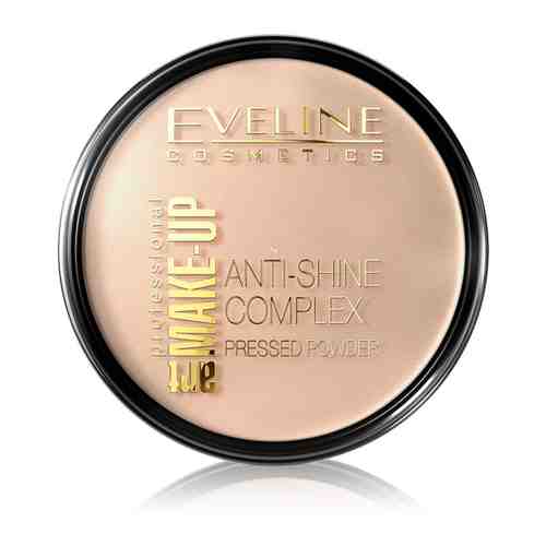 Пудра Eveline Art Professional Make-Up Anti-Shine Complex Pressed Powder матирующая минеральная с шелком 34 Medium Beige