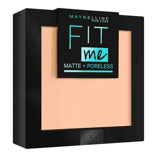 Пудра компактная для лица MAYBELLINE FIT ME тон 105 натуральный бежевый арт. 147807