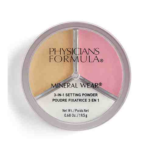 Пудра рассыпчатая для лиц PHYSICIANS FORMULA MINERAL WEAR 3-IN-1 SETTING POWDER 3 в 1 арт. 203835