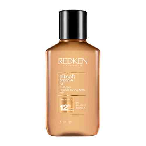 Redken All Soft Argan-6 Oil Аргановое масло для блеска и восстановления волос 111 мл