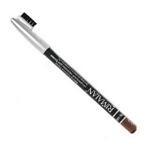 Rimalan PS 201-04 Карандаш для бровей с щёточкой Eyebrow Pencil, тон 04 чёрный, дерево 1.4 г