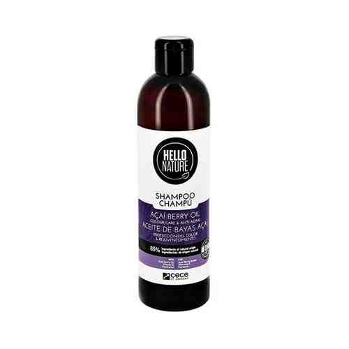 Шампунь для волос `HELLO NATURE` ACAI BERRY OIL с маслом ягод асаи (для окрашенных волос) 300 мл
