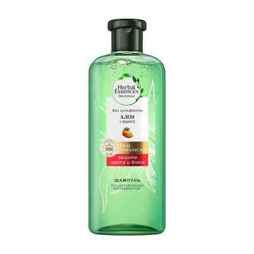 Шампунь для волос HERBAL ESSENCES алоэ и манго защита цвета и блеск без сульфатов 380 мл арт. 204773