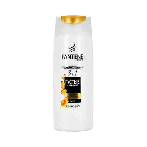 Шампунь для волос PANTENE PRO-V ГУСТЫЕ И КРЕПКИЕ 3 в 1 90 мл арт. 160031