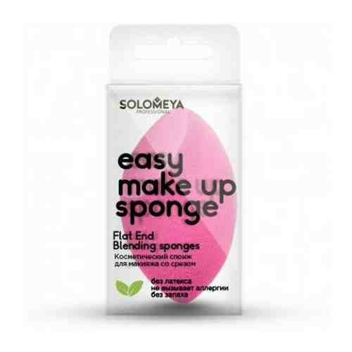 Solomeya Спонж Flat End Blending Sponge Косметический для Макияжа со Срезом, 1 шт