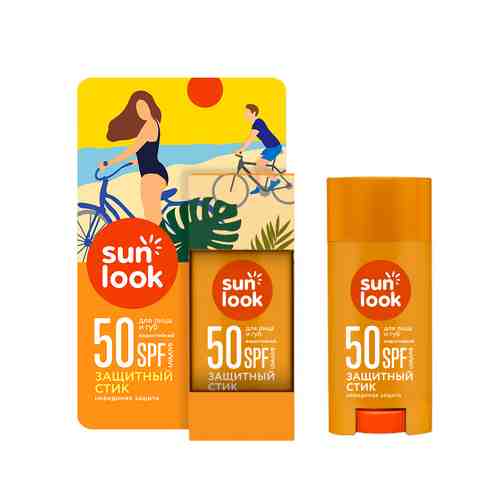 Стик для лица и губ SUN LOOK солнцезащитный SPF-50 15 г арт. 149325