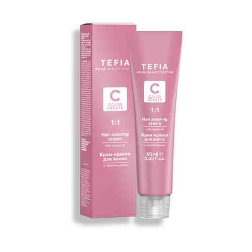 Tefia Color Creats тонер Hair Coloring Cream with Monoi Oil, T 10.3 тонер латте 60 мл.