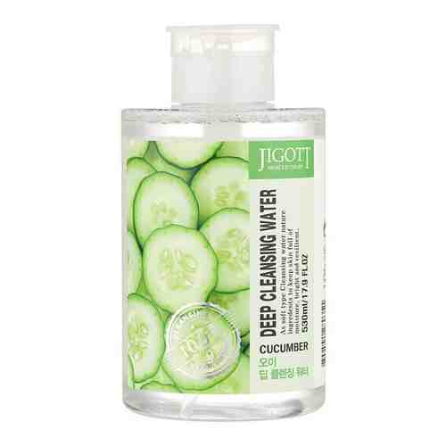 Вода для лица очищающая Jigott Deep Cleansing Water Cucumber с экстрактом огурца 530 мл