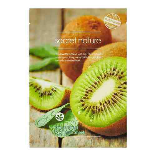 Выравнивающая маска для лица с киви Secret Nature - Smoothing Kiwi Mask Sheet