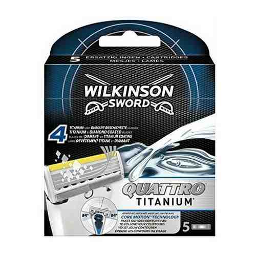 Wilkinson Sword Quattro Titanium core motion сменные лезвия 5шт