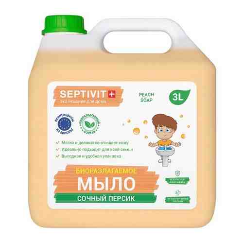 Жидкое мыло для рук SEPTIVIT Premium / Мыло туалетное жидкое Септивит / Гипоаллергенное, детское мыло жидкое / Персик, 5 литров (5000 мл.)