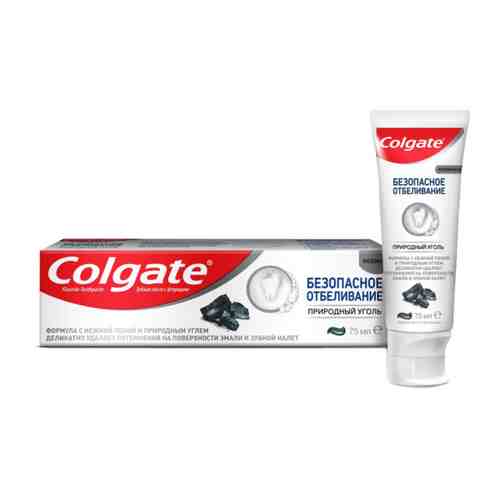 Зубная паста Colgate Безопасное Отбеливание Природный Уголь отбеливающая, 75 мл